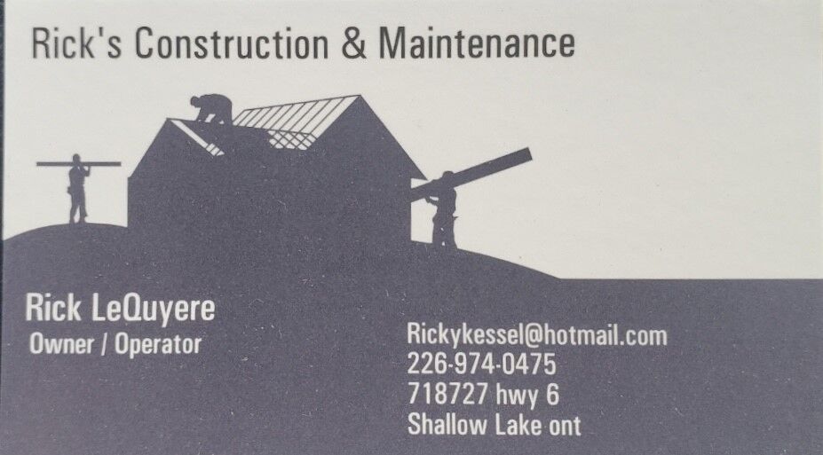 RICK'S CONSTRUCTION AND MAINTENANCE