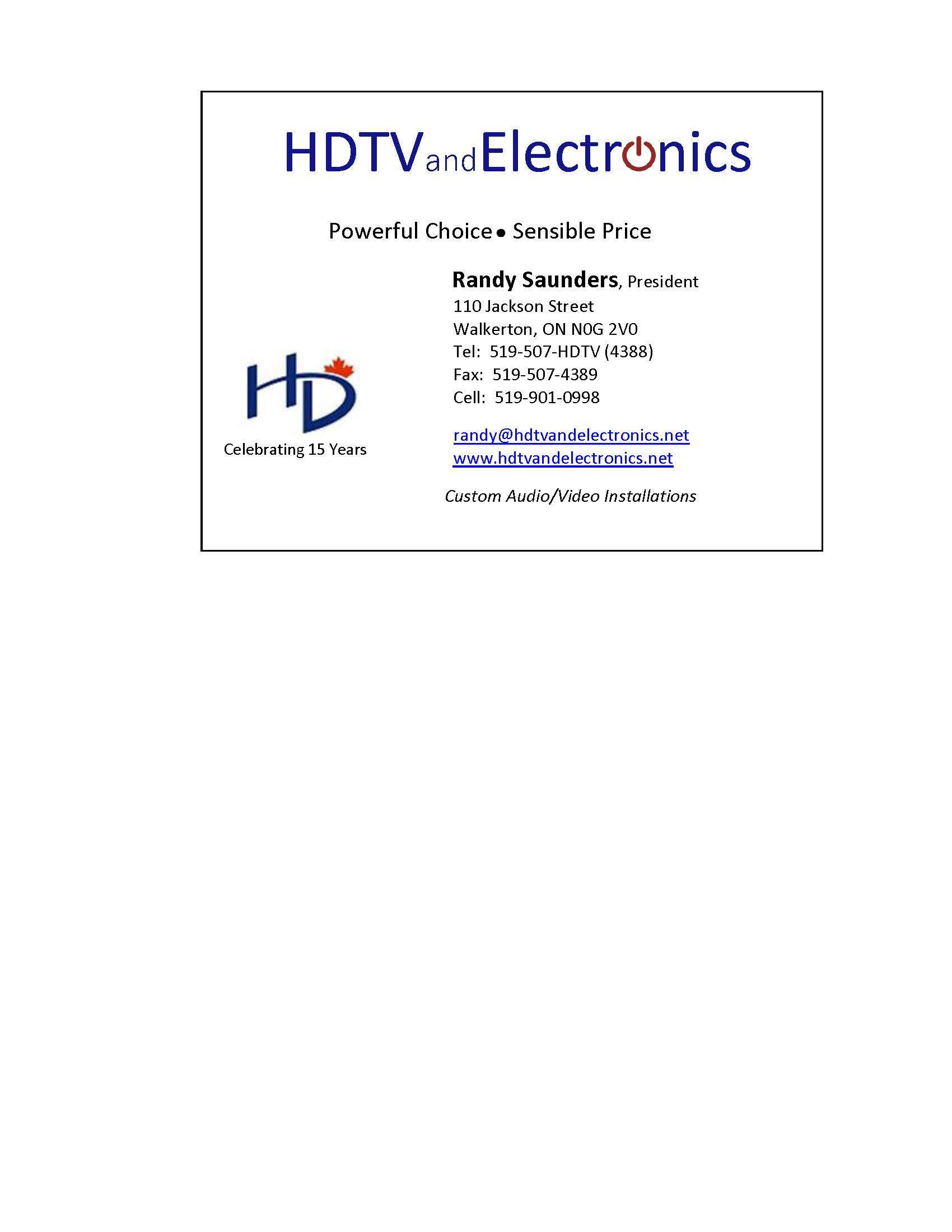 HDTV and Electronics