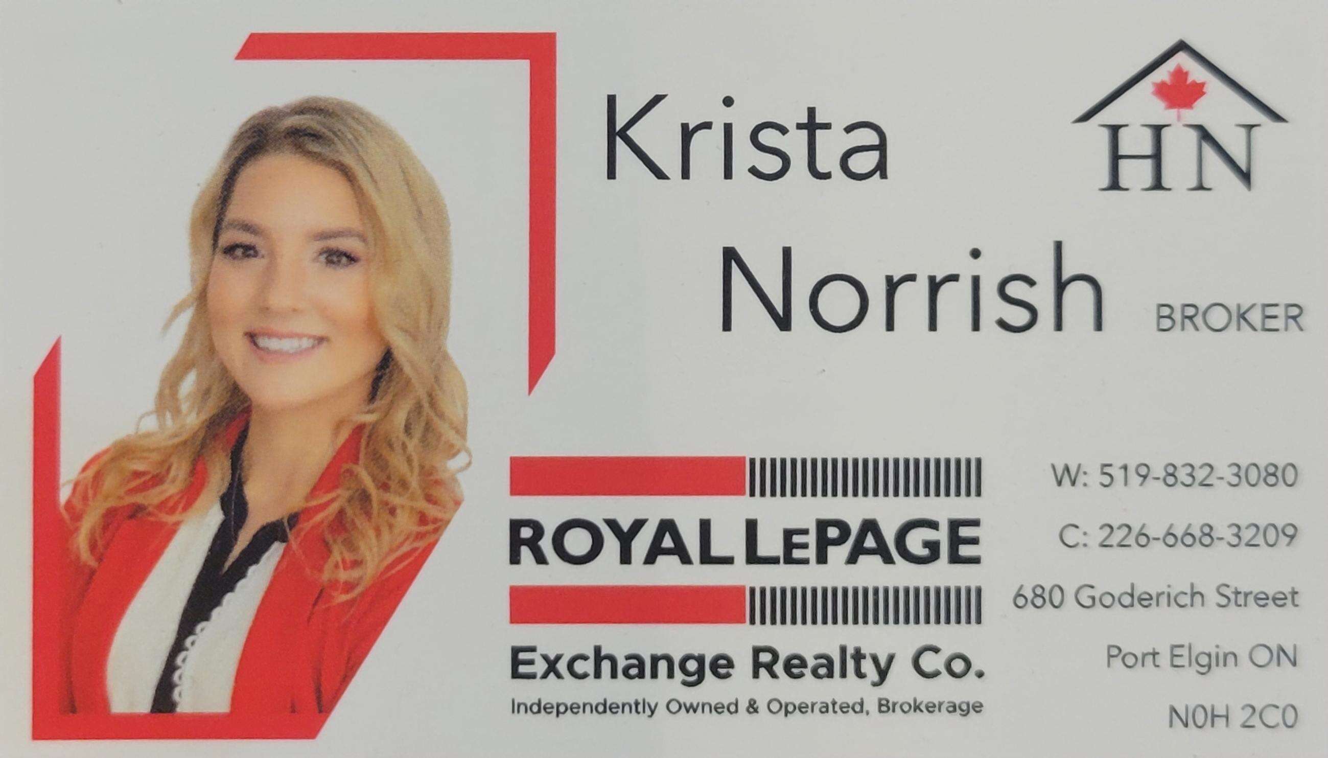 GOLD SPONSOR KRISTA NORRISH